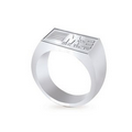 Stock Rectangular Ladies' Sterling Silver Ring